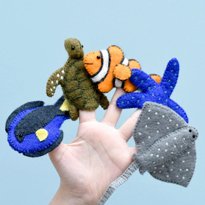 Tara Treasures | Australian Coral Reef Under the Sea - Finger Puppet Set