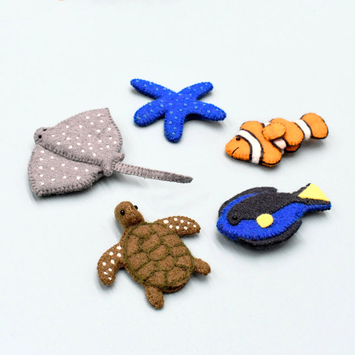 Tara Treasures | Australian Coral Reef Under the Sea - Finger Puppet Set