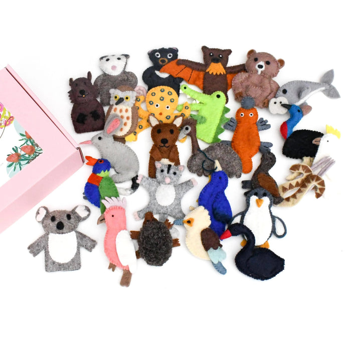 Tara Treasures | Australiana Finger Puppets - Set of 25