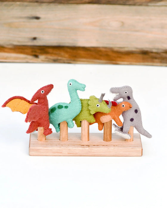 Tara Treasures | Dinosaur Finger Puppets Set