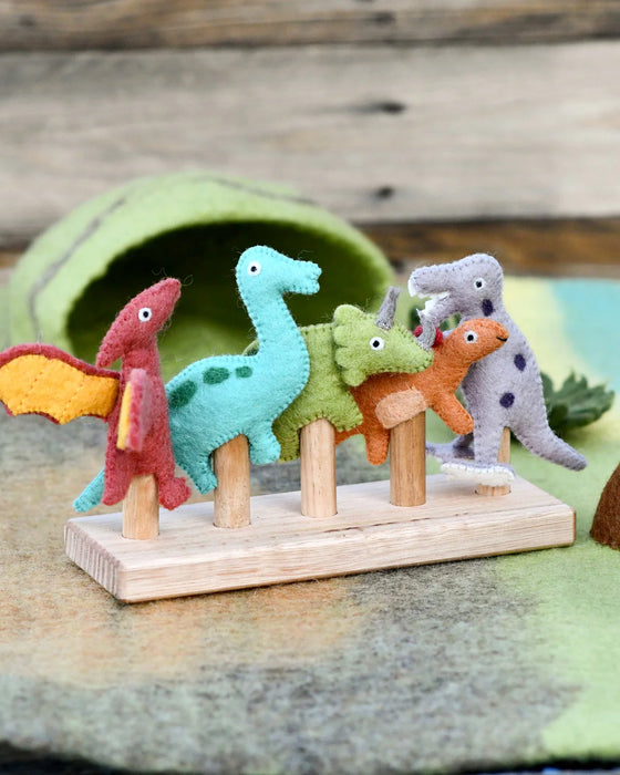 Tara Treasures | Dinosaur Finger Puppets Set