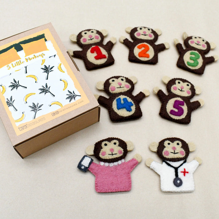 Tara Treasures | Felt - 5 Little Monkeys