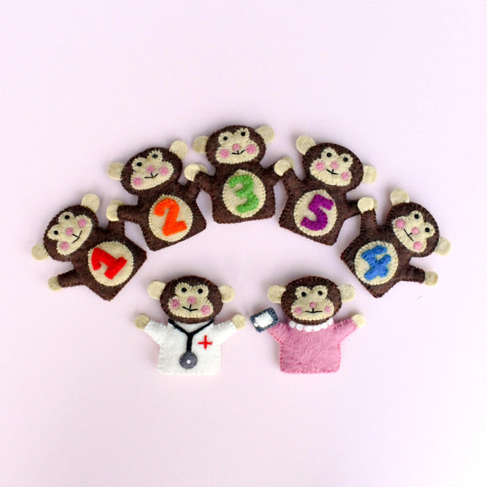 Tara Treasures | Felt - 5 Little Monkeys