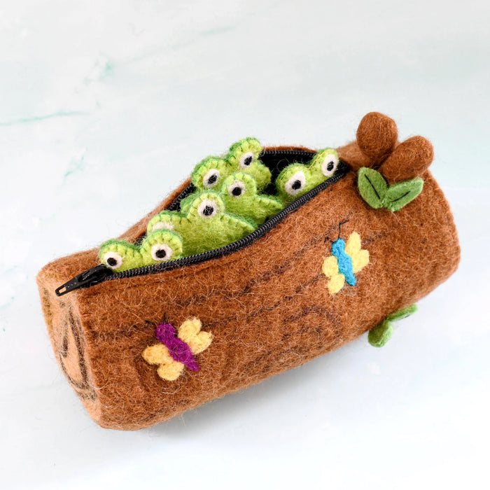 Tara Treasures | Felt - 5 Speckled Frogs