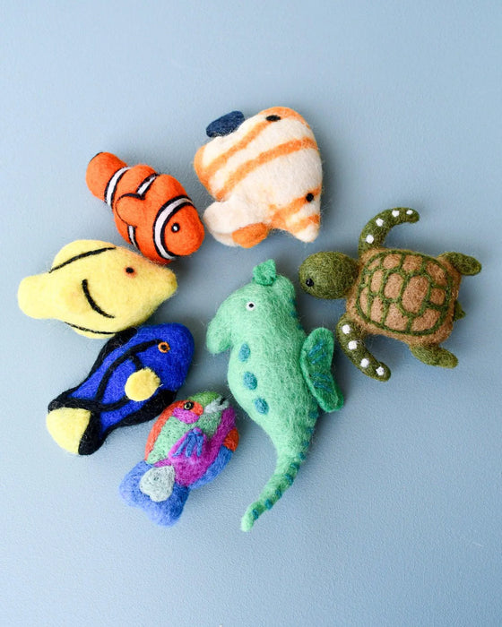 Tara Treasures | Felt Coral Reef Fish Toys Set