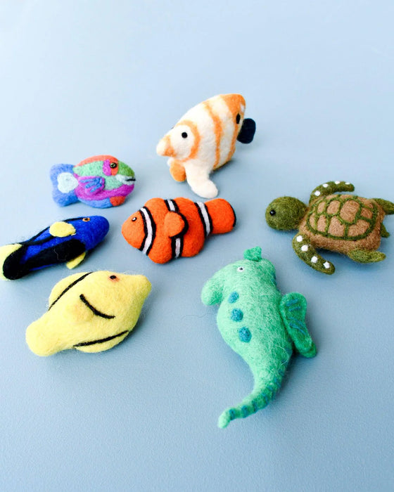 Tara Treasures | Felt Coral Reef Fish Toys Set