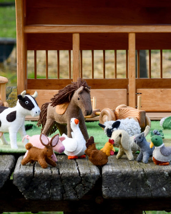 Tara Treasures | Felt Farm Animals Toys Set - Set of 10 Toys