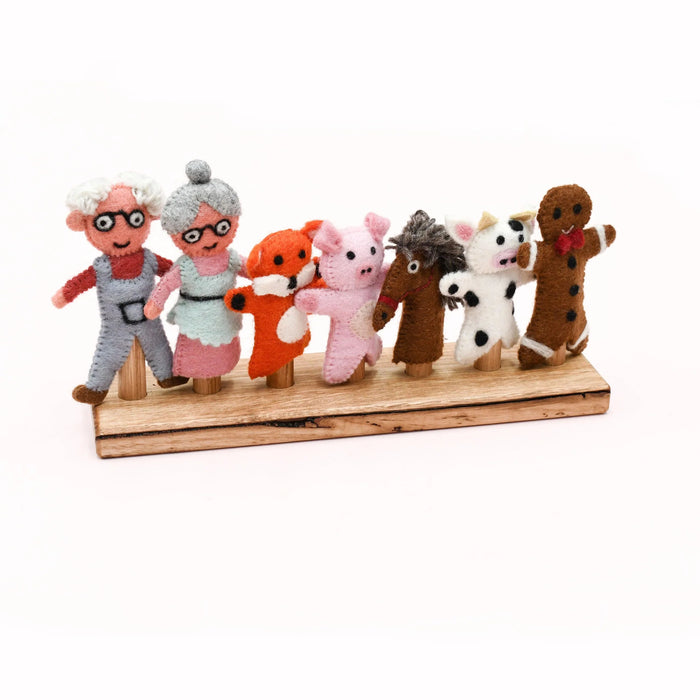 Tara Treasures | Felt Finger Puppet Stand (7 rods)