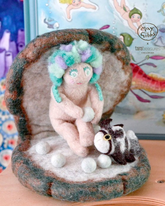 Tara Treasures | May Gibbs - Little Obelia, Clam Shell and Fish