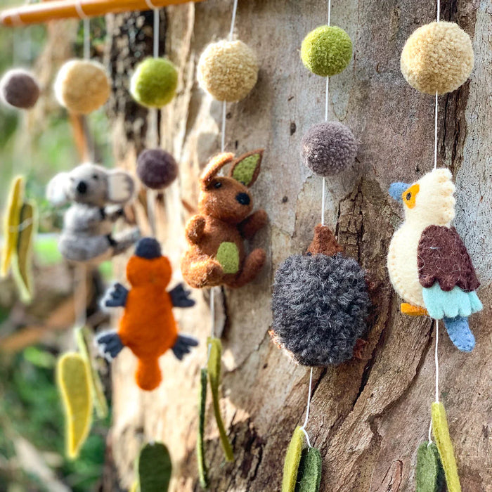 Tara Treasures | Nursery Cot Mobile Hanging - Australian Animals