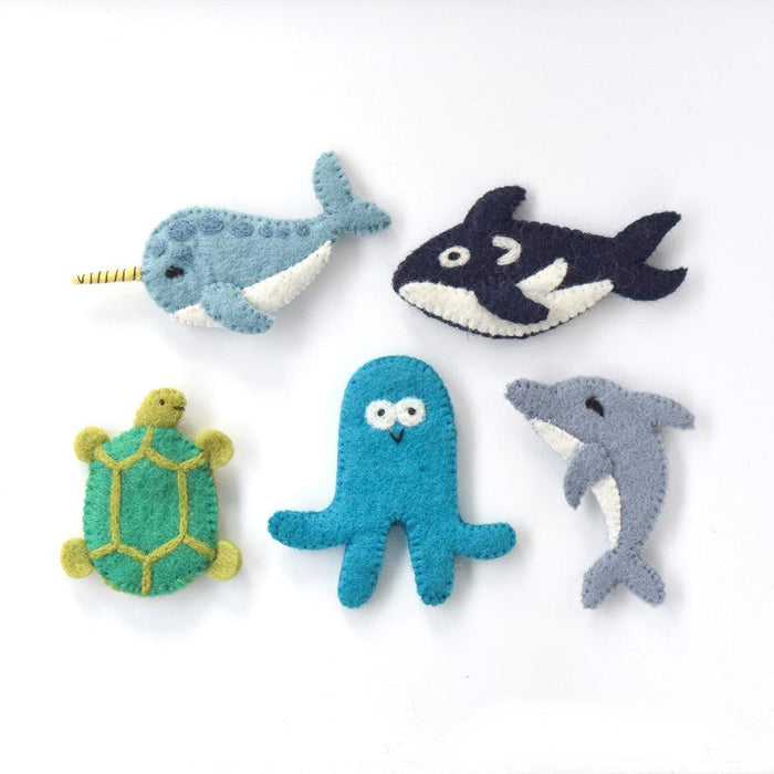 Tara Treasures | Ocean and Sea Creatures B, Finger Puppet Set