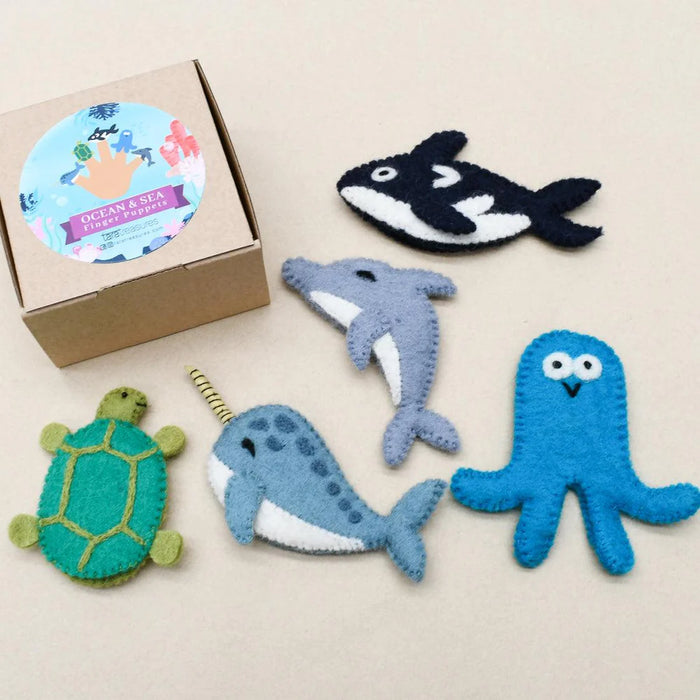 Tara Treasures | Ocean and Sea Creatures B, Finger Puppet Set