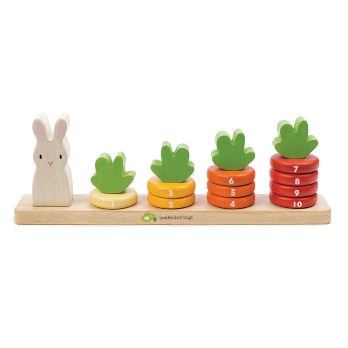 Tender Leaf Toys | Counting Carrots Wooden Stacker