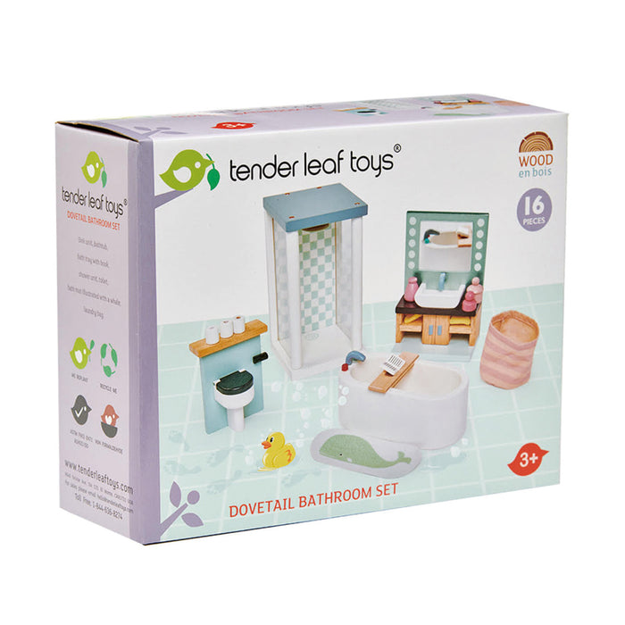 Tender Leaf Toys | Dolls House Bathroom Set
