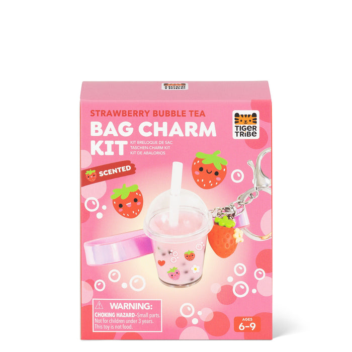 Tiger Tribe | Bag Charm Kit - Strawberry Bubble Tea