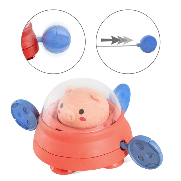 Tiger Tribe | Bath Toy | Space Piggy Paddle Ship