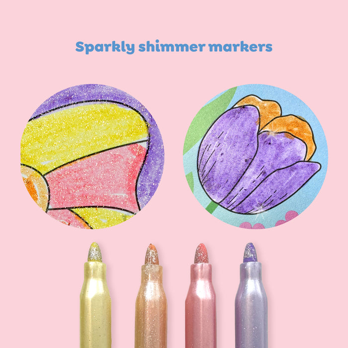 Tiger Tribe | Shimmer Colouring Set | Little Fairy Land