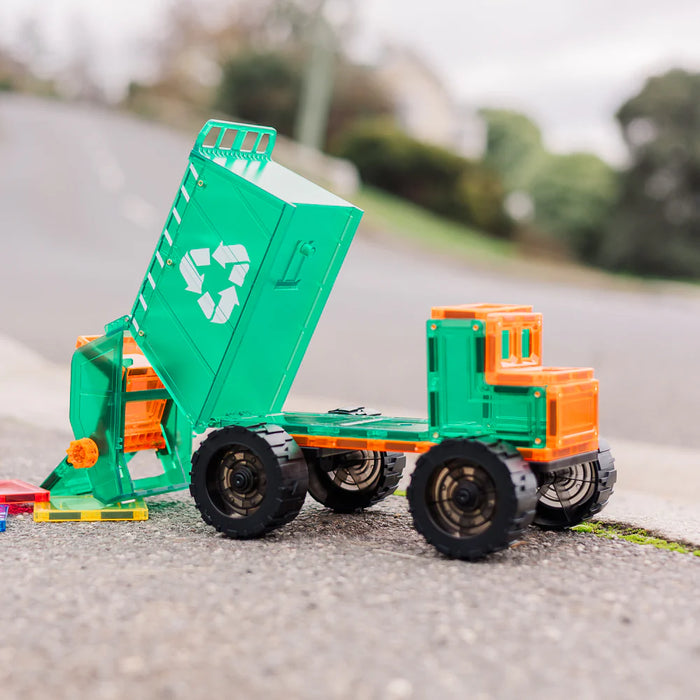 TileTek | Magnetic Tiles | 14 Piece Mega Recycling Truck