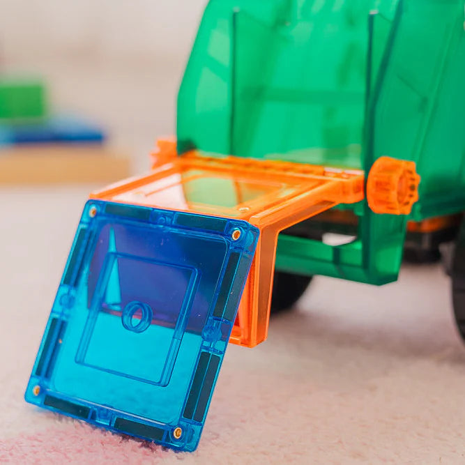 TileTek | Magnetic Tiles | 14 Piece Mega Recycling Truck