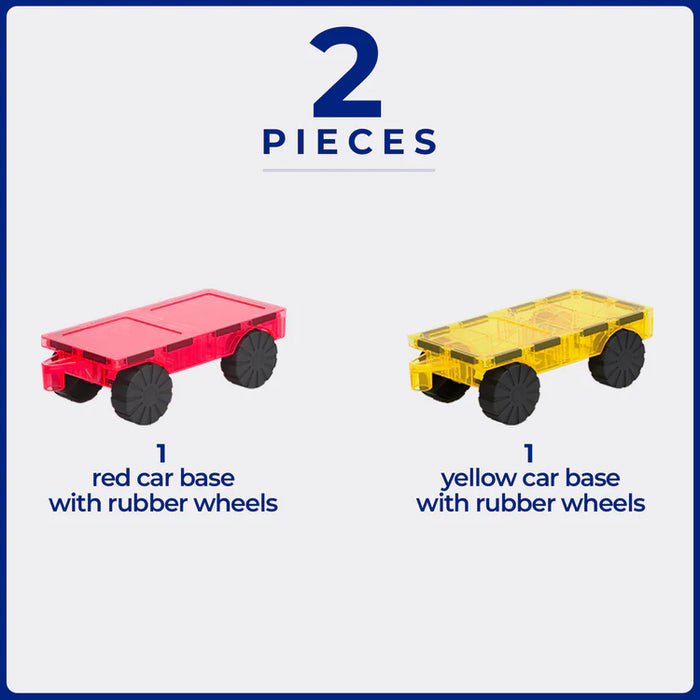 TileTek | Magnetic Tiles | 2 Piece Car Base Pack