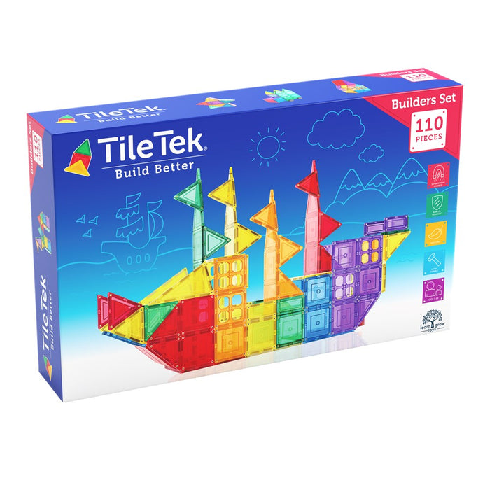 TileTek | Magnetic Tiles | Builders set 110 Pieces