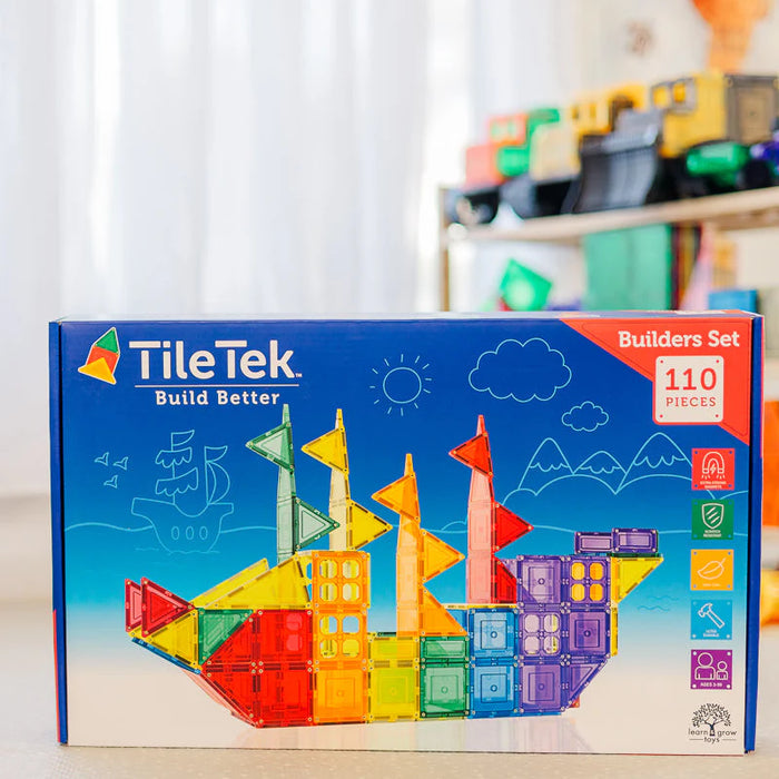 TileTek | Magnetic Tiles | Builders set 110 Pieces