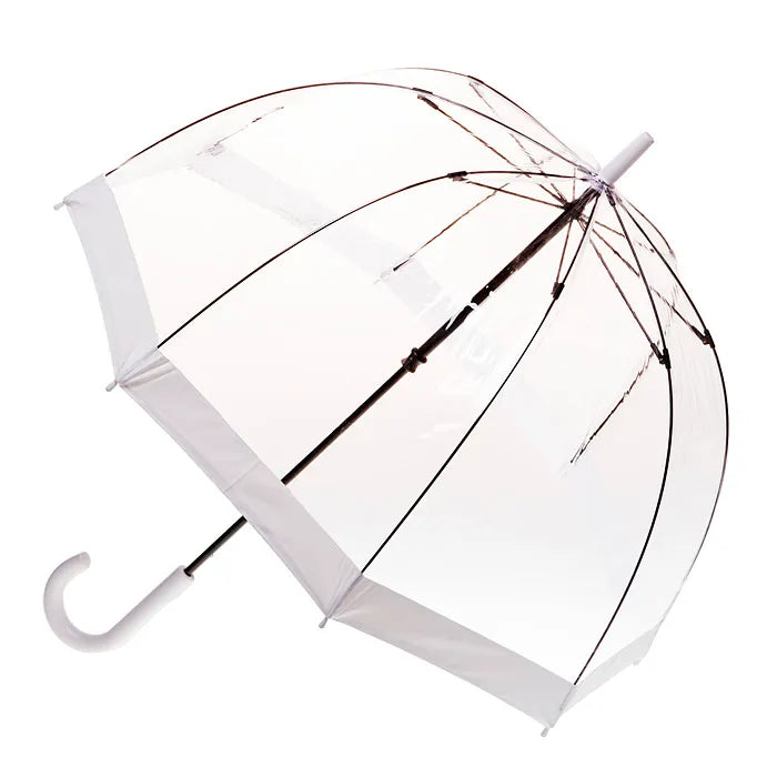Umbrella | Adult | Clear Birdcage | Thick White Trim