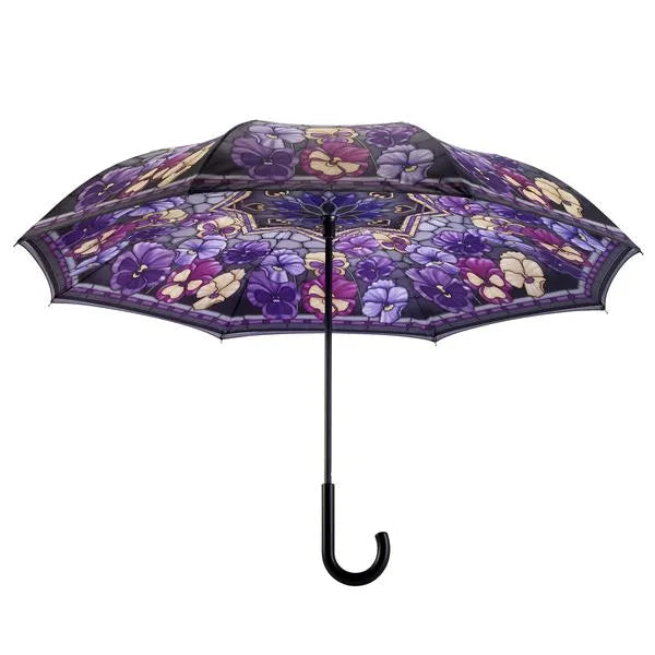 Umbrella | Reverse Cover - Pansies