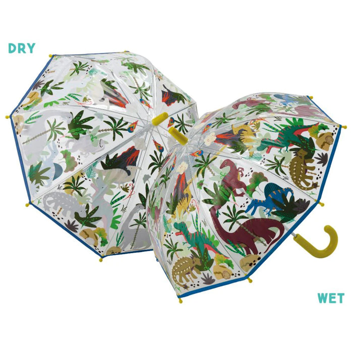 Umbrella Transparent | Children | Colour Changing | Dinosaur