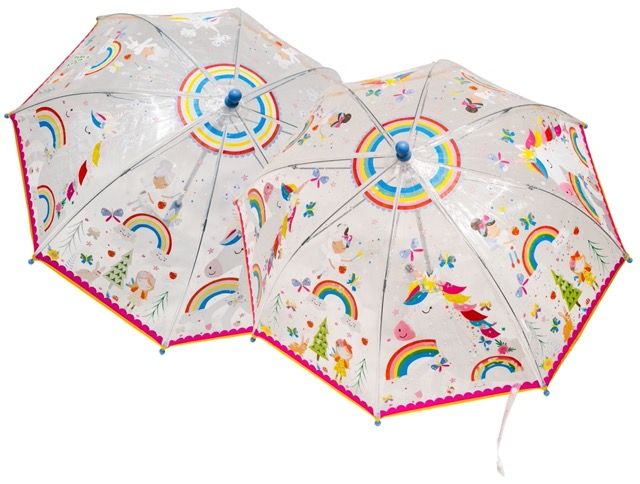 Umbrella Transparent | Children | Colour Changing | Fairy Rainbow