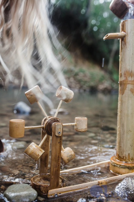 Wooden Bamboo Water Mill
