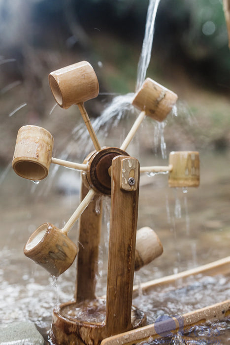 Wooden Bamboo Water Mill