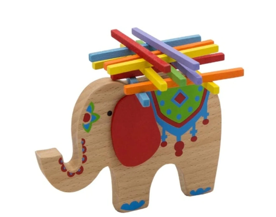 Wooden Elephant Stacking Game
