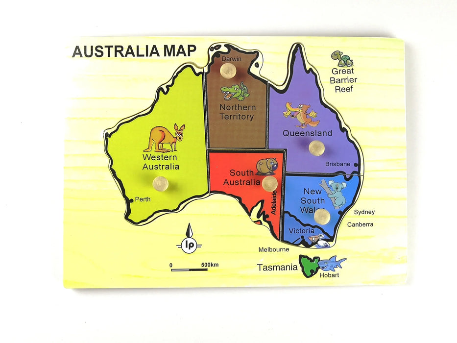Wooden Peg Puzzle | Australia Map