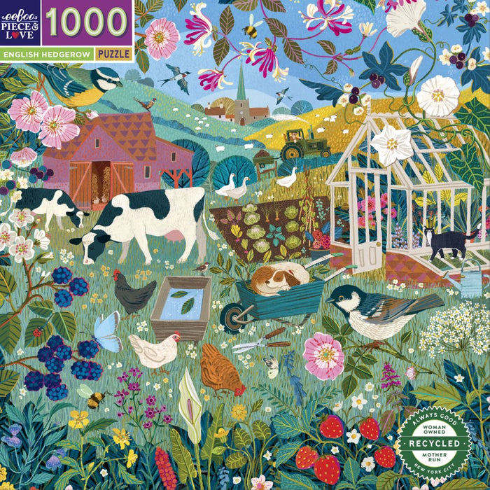 eeBoo 1000 pc puzzle | English Hedgerow