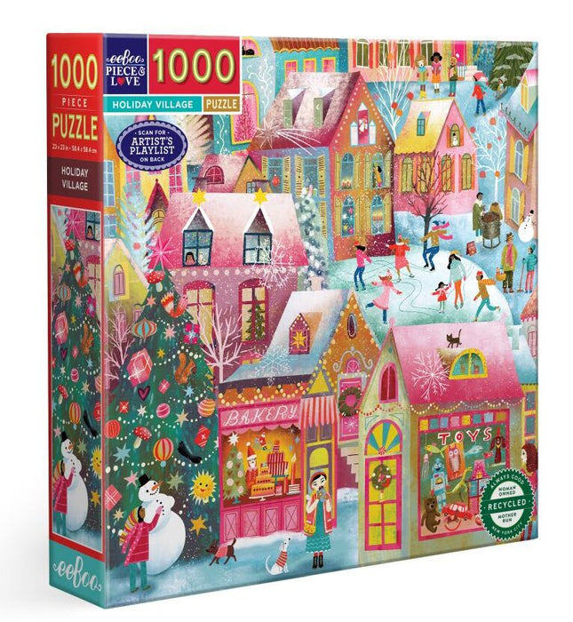 eeBoo 1000 pc puzzle | Holiday Village
