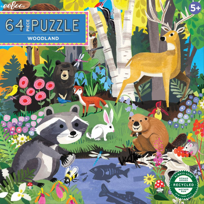 eeBoo 64 pc puzzle | Woodland