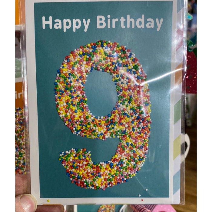 Birthday Card | Freckles Age | 9 | Nine
