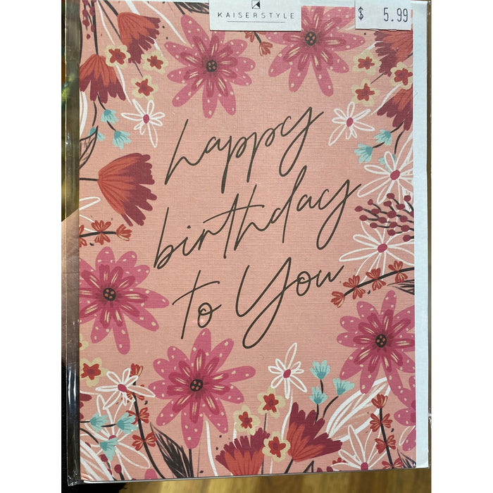 Birthday Card - Magenta Blossom