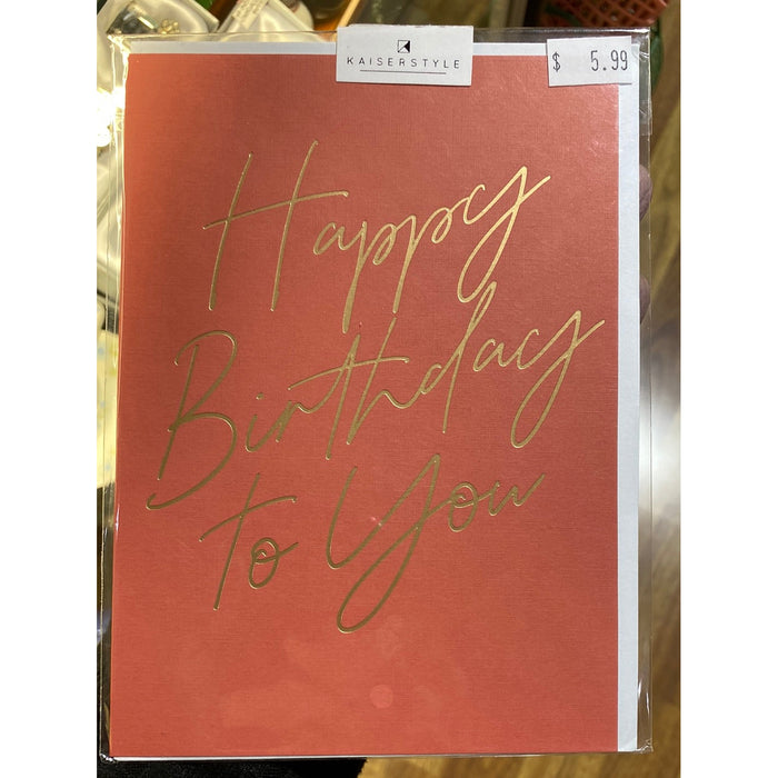 Birthday Card - Coral