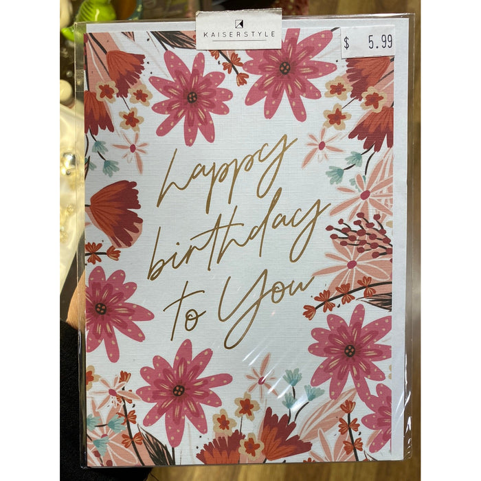 Birthday Card - Magenta Garden