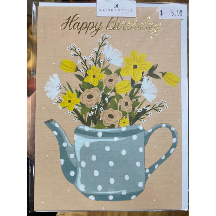 Birthday Card - Flora Watering Can