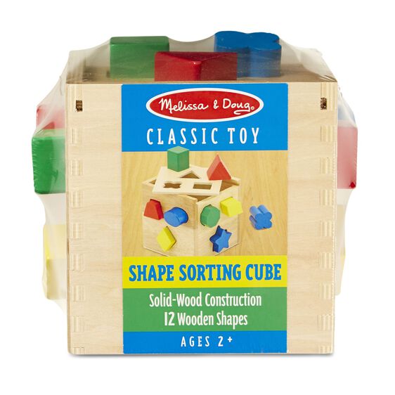 Melissa & Doug | Wooden Classic Toy | Shape Sorting Cube