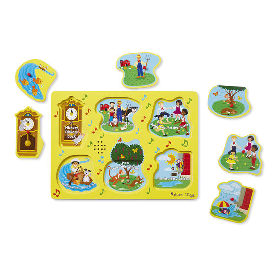 Melissa & Doug | Wooden Puzzle | Sound | Sing-Along Nursery Rhymes Yellow