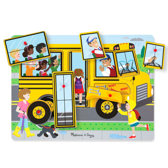 Melissa & Doug | Wooden Puzzle | Sound | The Wheels on the Bus