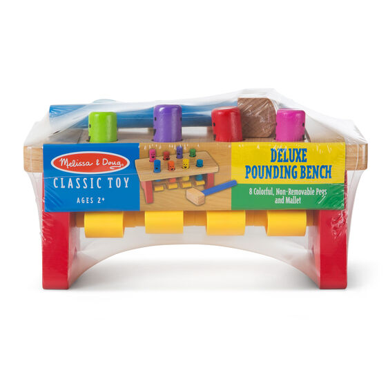 Melissa & Doug | Wooden Classic Toy | Deluxe Pounding Bench