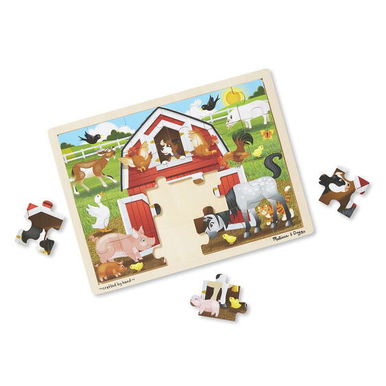 Melissa & Doug | Wooden Puzzle | 24 Pieces Barnyard