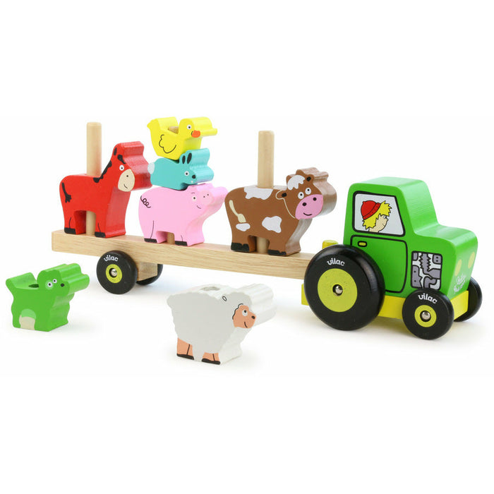 Vilac | Wooden Stacking Tractor with Animals