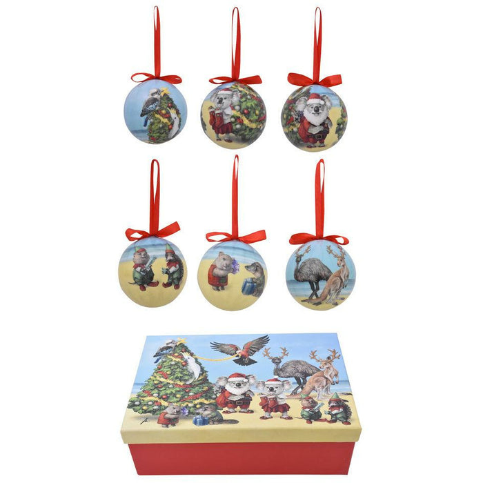 Australian Christmas Baubles | 6 Set