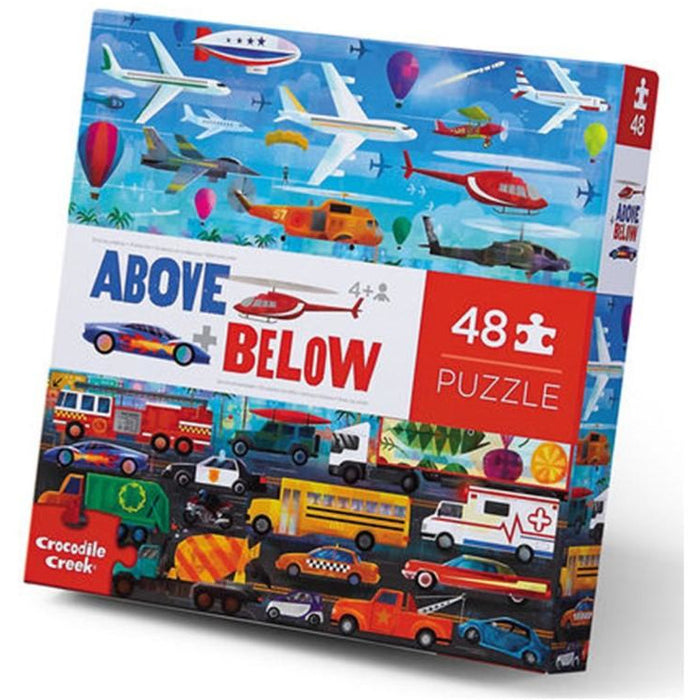 Crocodile Creek | Above & Below Puzzle 48 pc | Things that Go